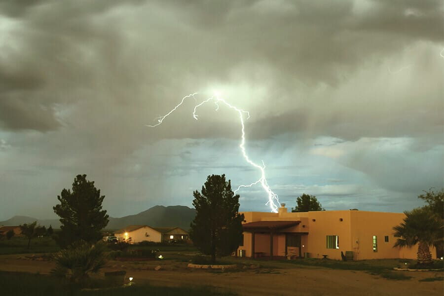 monsoon climate with lighting